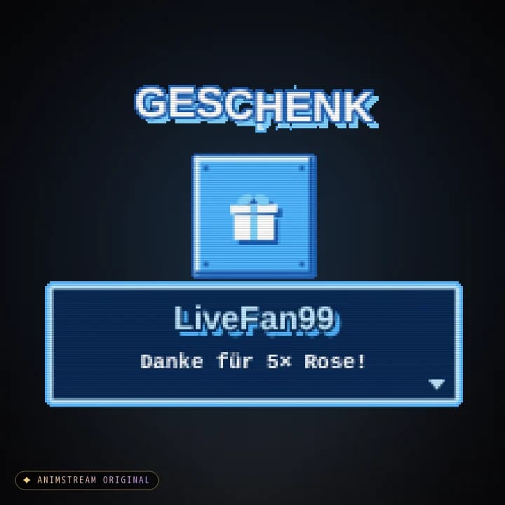 Geschenk-Danke Alert – Pixel Arcade Ice
