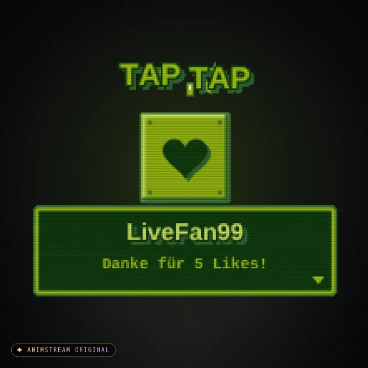 Like & Tap Tap Alert – Pixel Arcade Gameboy