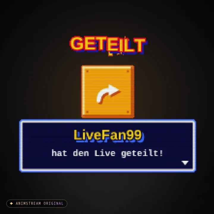Live geteilt Alert – Pixel Arcade Arcade
