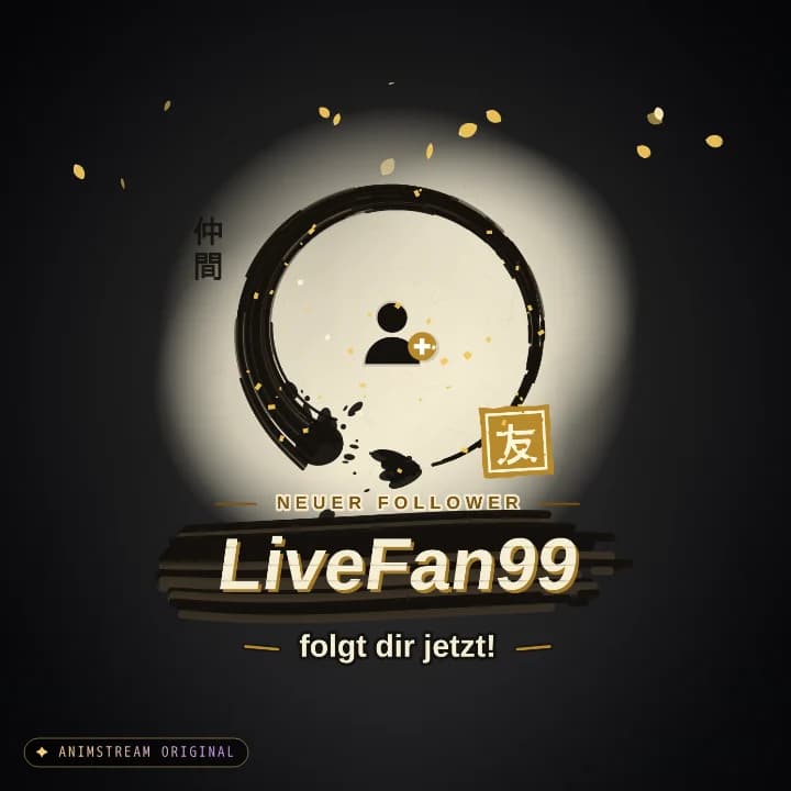 Neuer Follower Alert – Sumi Katana Blattgold