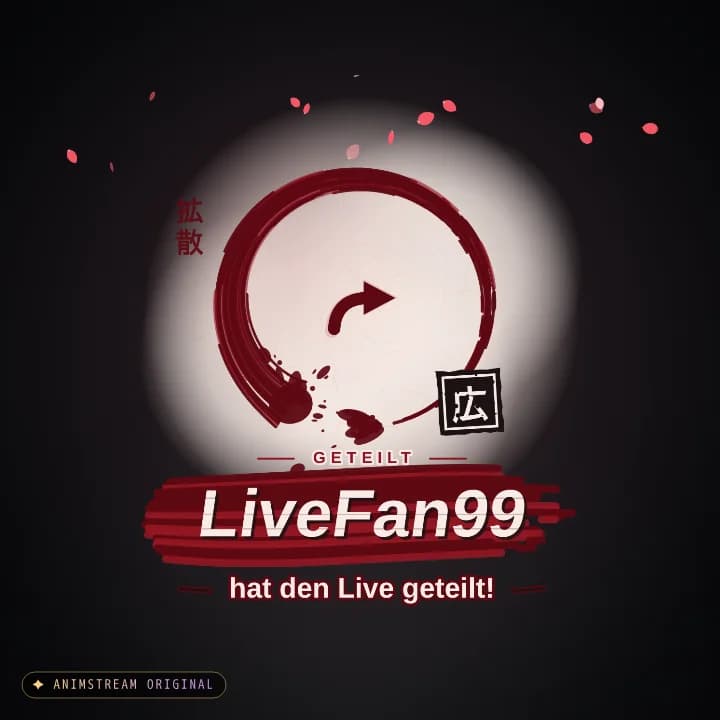 Live geteilt Alert – Sumi Katana Karmesin