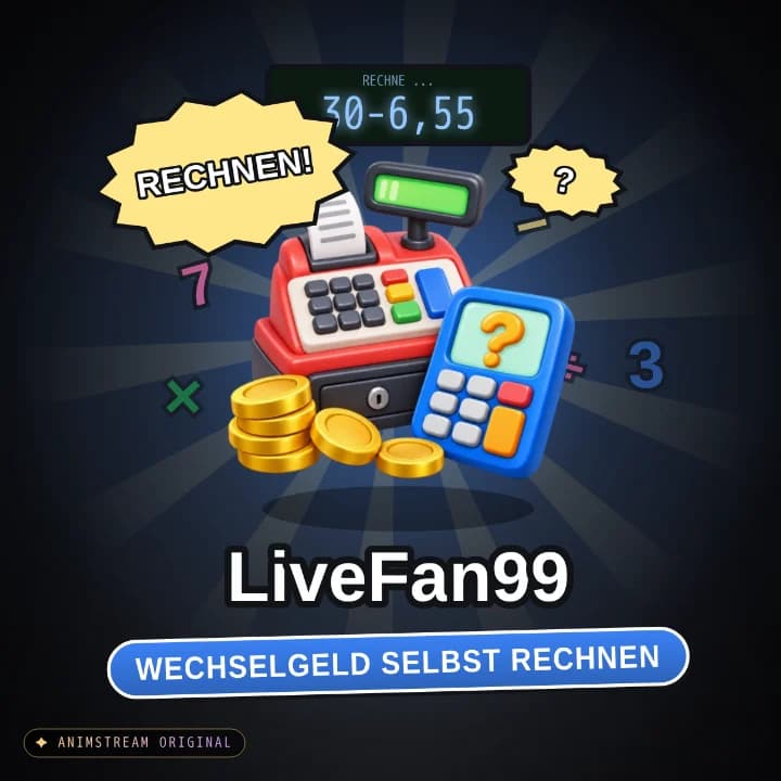 Wechselgeld selbst rechnen – Supermarket Simulator Animation