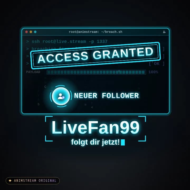Neuer Follower Alert – System Hack Cyber Cyan