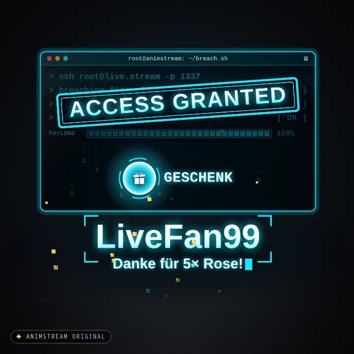 Geschenk-Danke Alert – System Hack Cyber Cyan