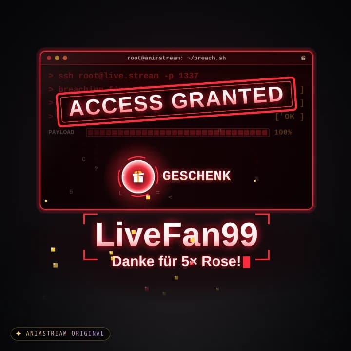 Geschenk-Danke Alert – System Hack Red Alert