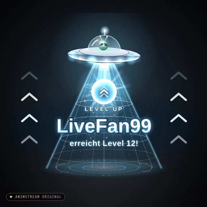 Level-Up Alert – UFO Abduction Ice · Blau-Weiß