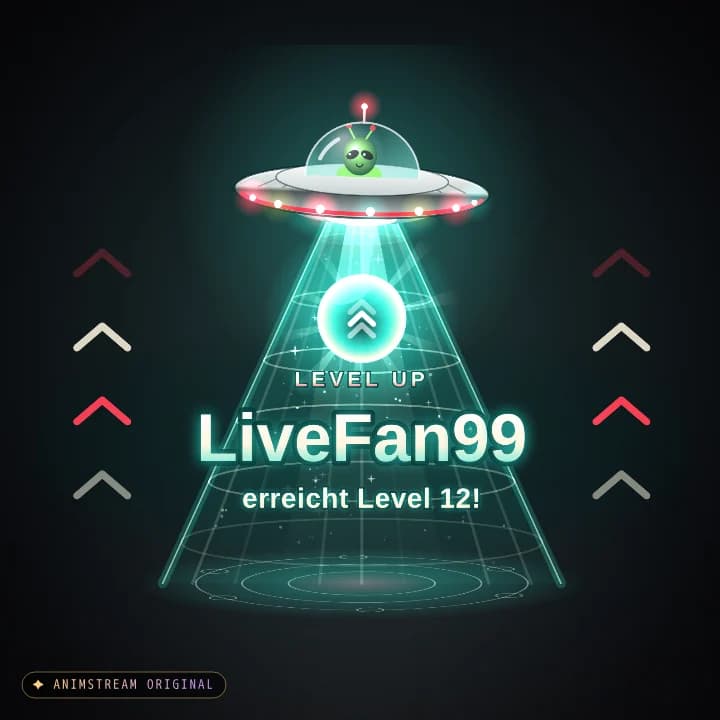 Level-Up Alert – UFO Abduction Retro 50s · Türkis-Rot