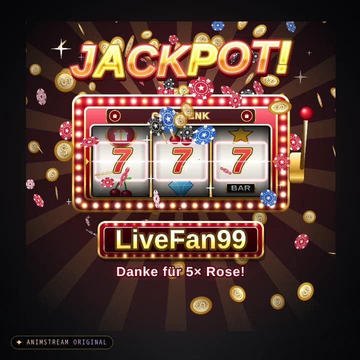 Geschenk-Danke Alert – Vegas Jackpot Classic · Rot-Gold