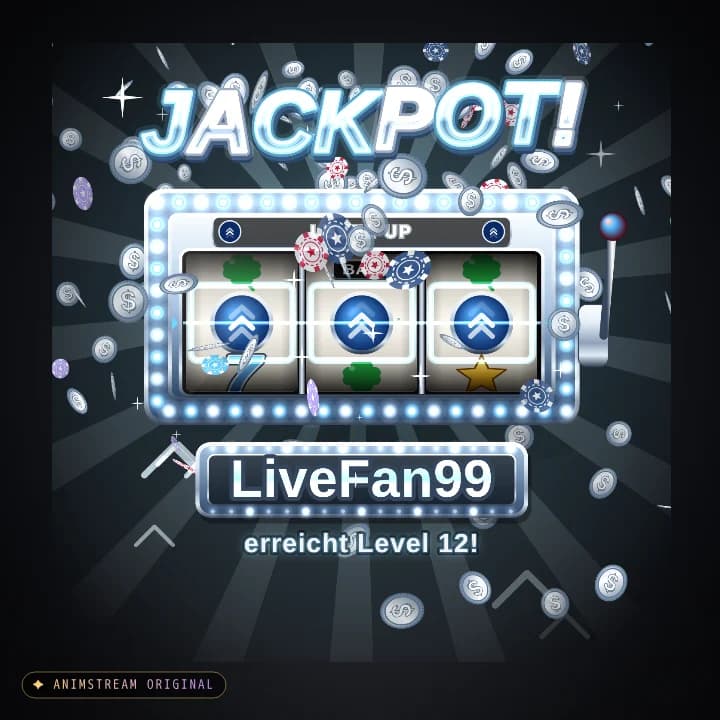 Level-Up Alert – Vegas Jackpot Diamond · Eis-Weiß