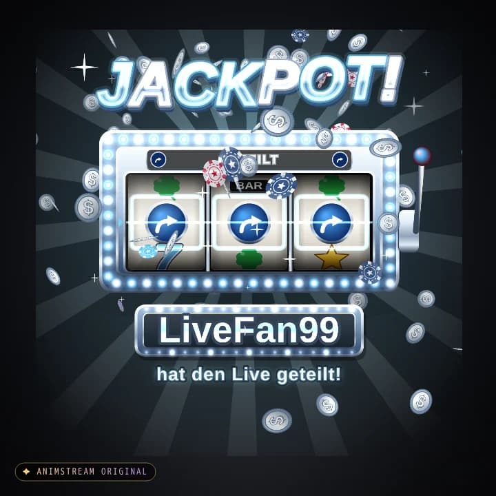 Live geteilt Alert – Vegas Jackpot Diamond · Eis-Weiß