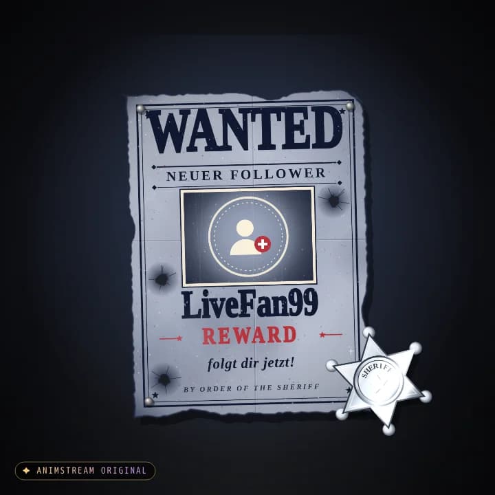 Neuer Follower Alert – Wild West Midnight