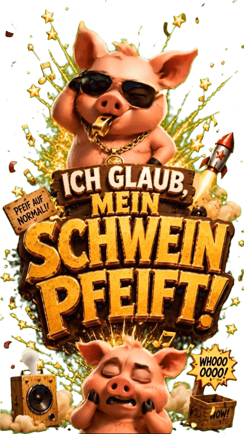 Beschreibung – „Ich glaub, mein Schwein pfeift!“ 🐷✨