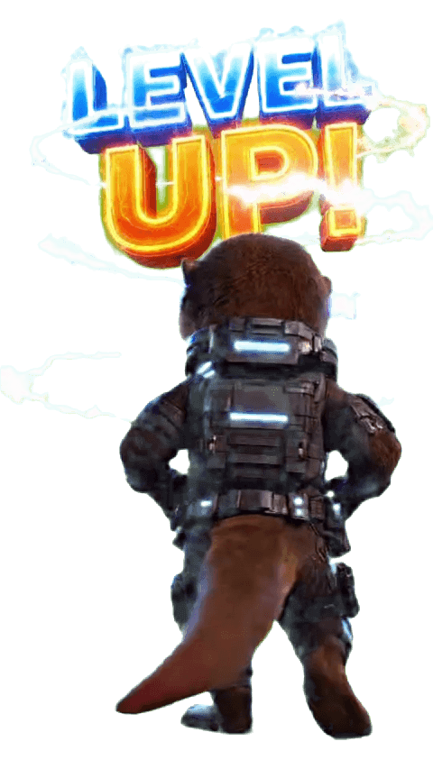 Cyber Otter "LEVEL UP!" Konfetti & Party