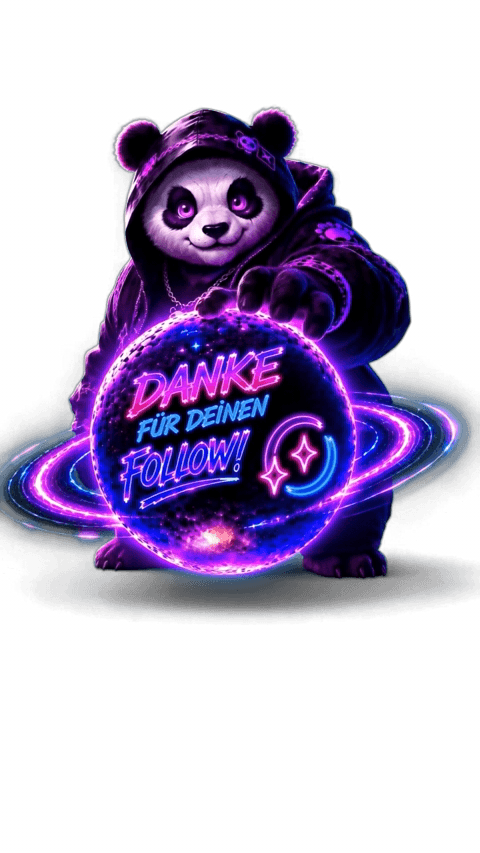 DANKE FÜR DEINEN FOLLOW! PANDA