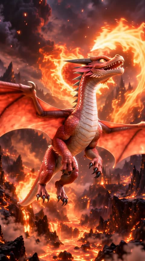 Feuerdrache Gift Animation
