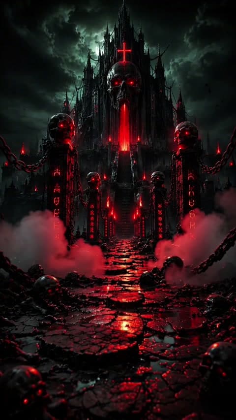 Greenscreen Background/ Video Animation - Skull