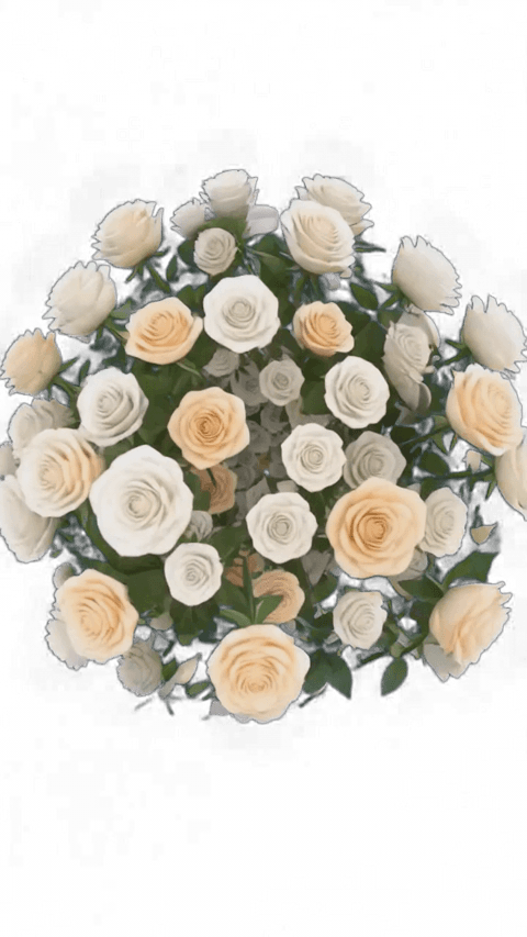 heart white rose