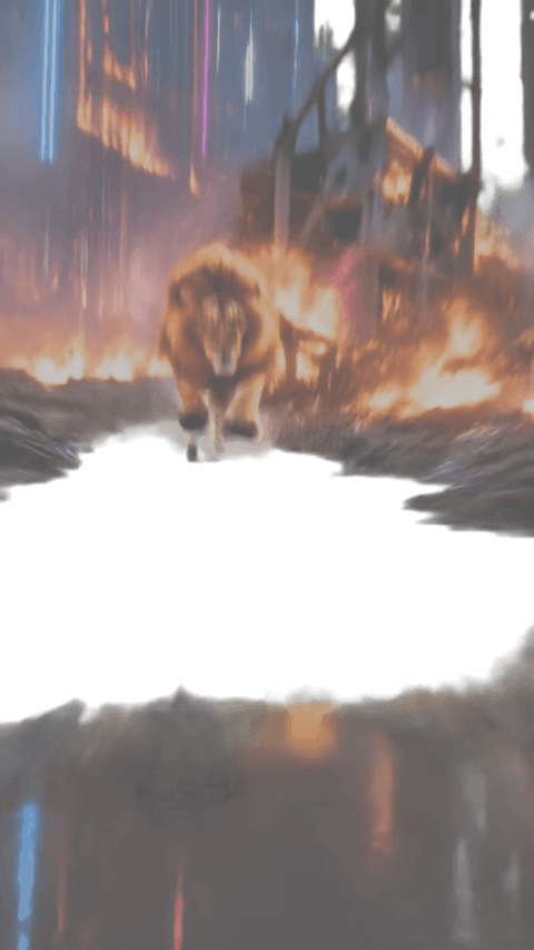 Lion Gif Animation Premium