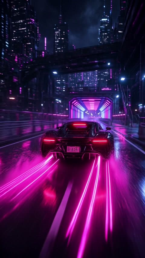 Neon Night Ride – Premium Live Animation