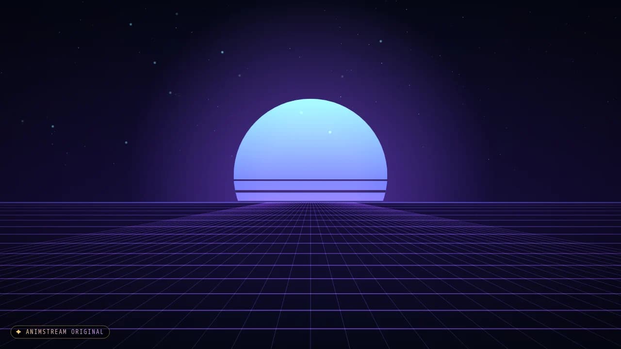 Hintergrund – Calm Patterns Retro Grid Midnight