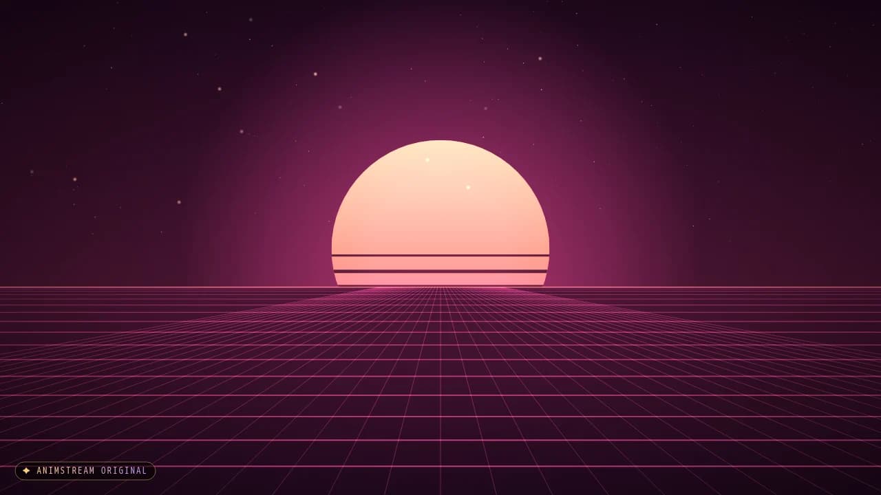 Hintergrund – Calm Patterns Retro Grid Sunset