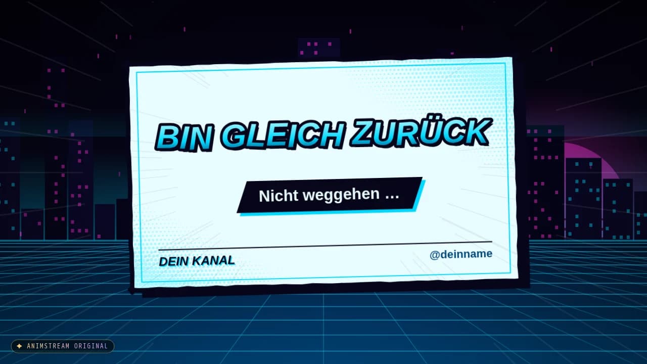 Bin gleich zurück-Szene – Anime Impact Cyber