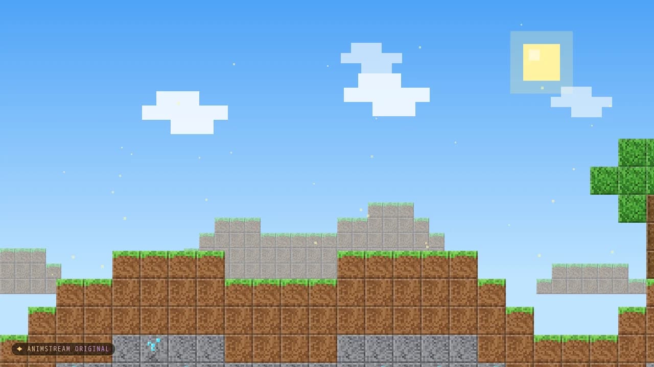 Hintergrund – Blockcraft Grasland