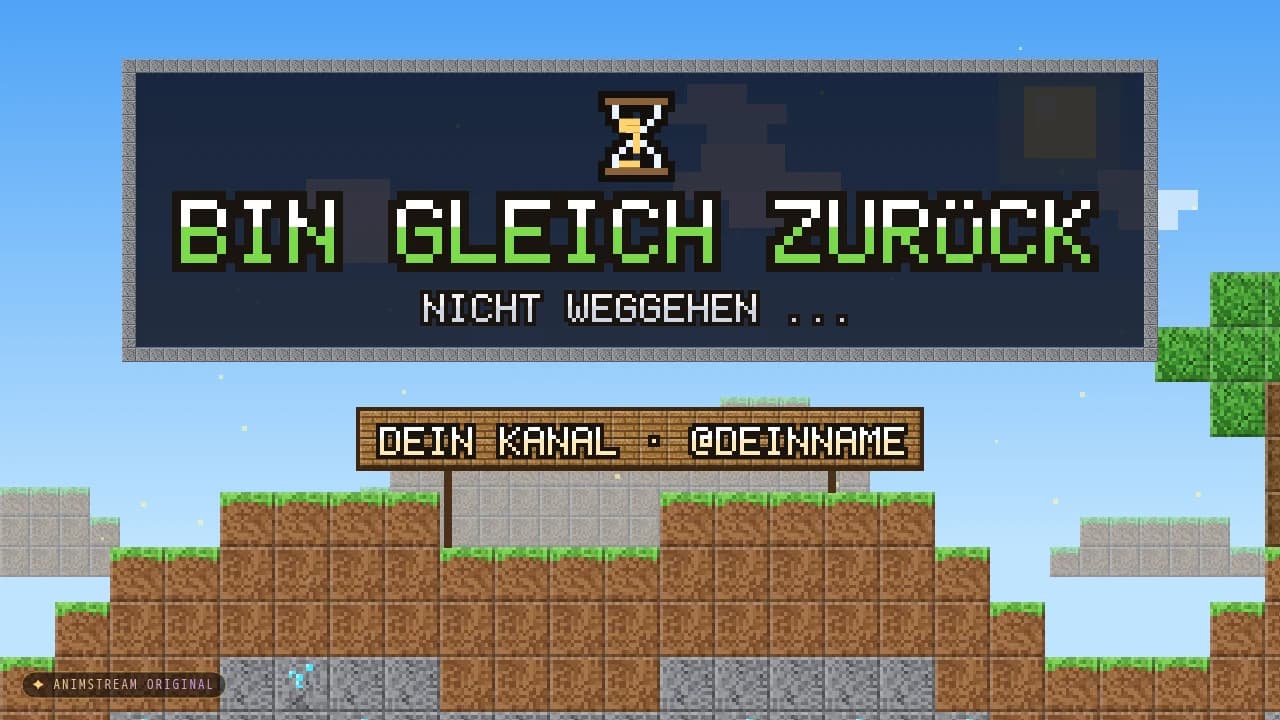 Bin gleich zurück-Szene – Blockcraft Grasland