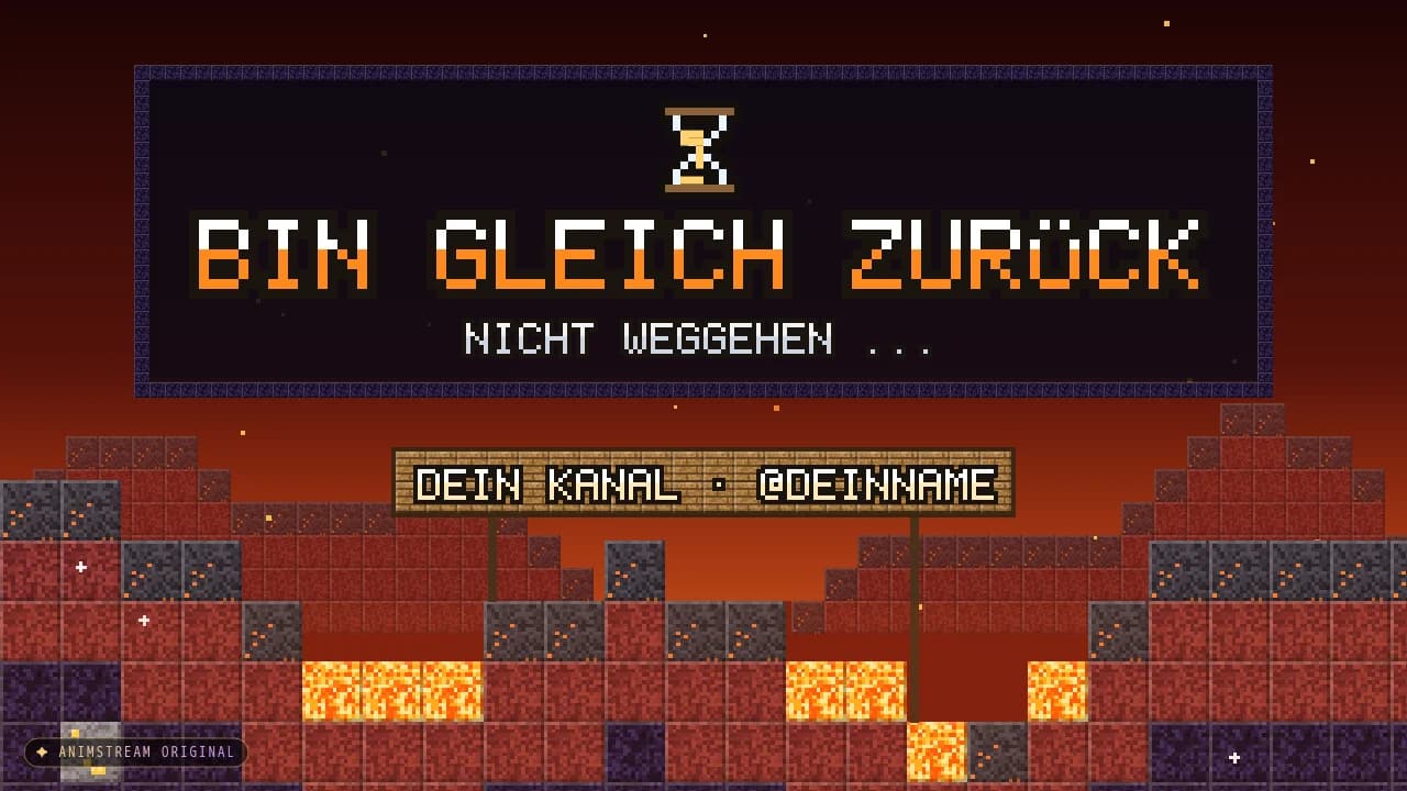 Bin gleich zurück-Szene – Blockcraft Lava