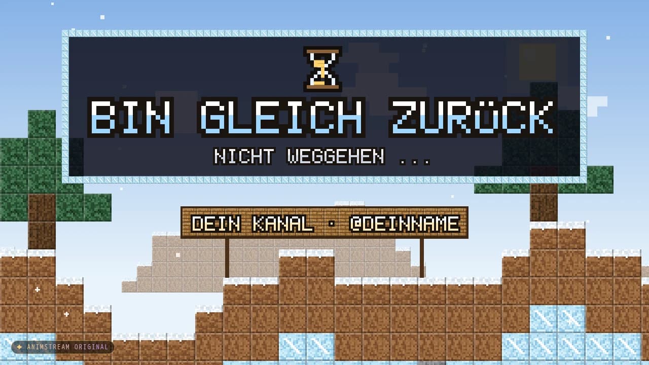 Bin gleich zurück-Szene – Blockcraft Schnee