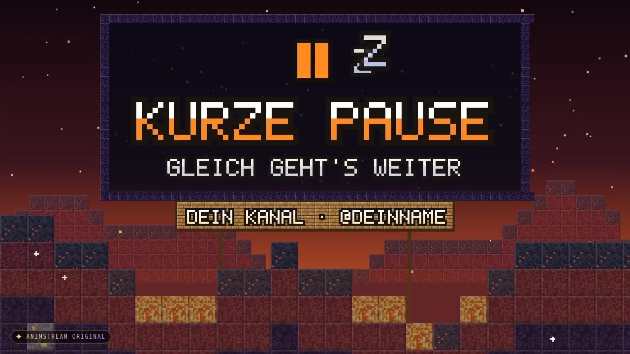 Pause-Szene – Blockcraft Lava