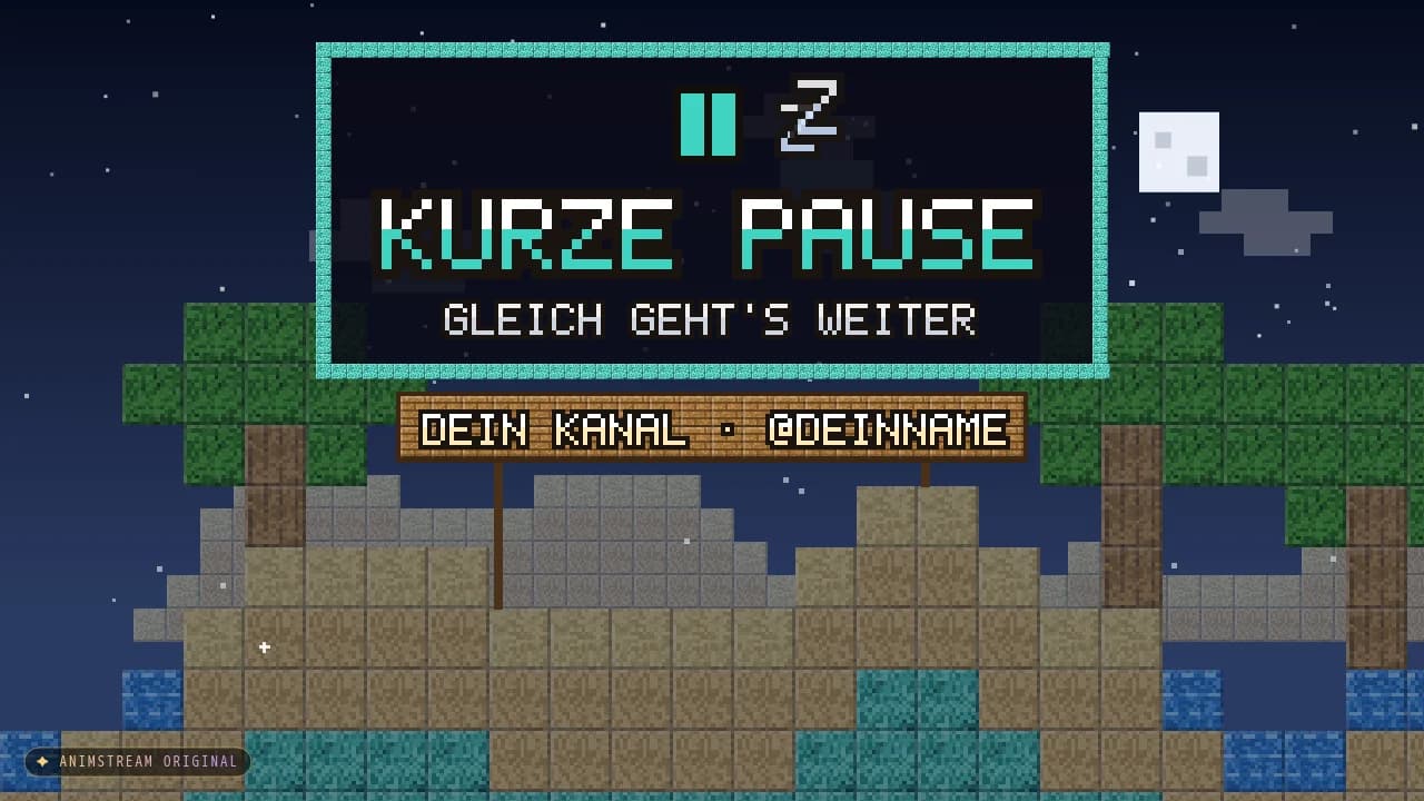 Pause-Szene – Blockcraft Ozean