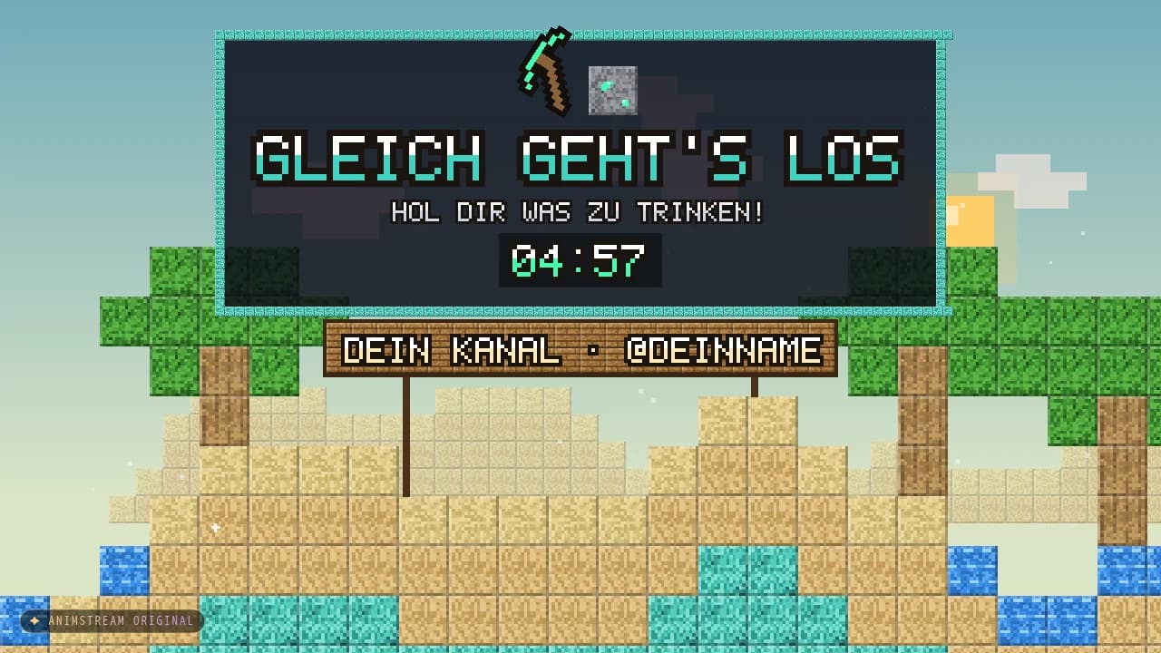 Starting Soon-Szene – Blockcraft Ozean