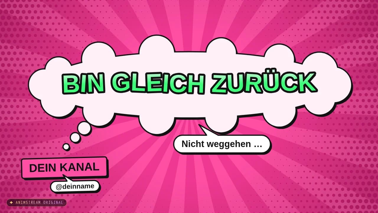 Bin gleich zurück-Szene – Comic Burst Punk