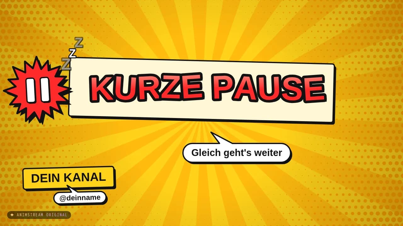 Pause-Szene – Comic Burst Klassik