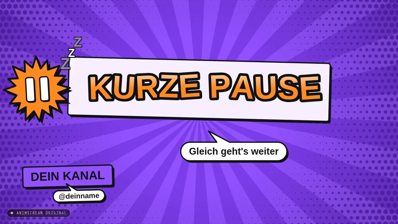 Pause-Szene – Comic Burst Traube
