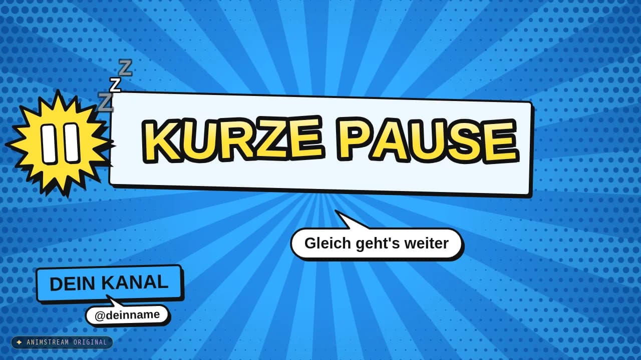 Pause-Szene – Comic Burst Himmel