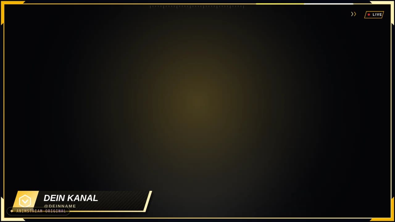 Stream-Rahmen – Esports Broadcast Schwarz-Gold