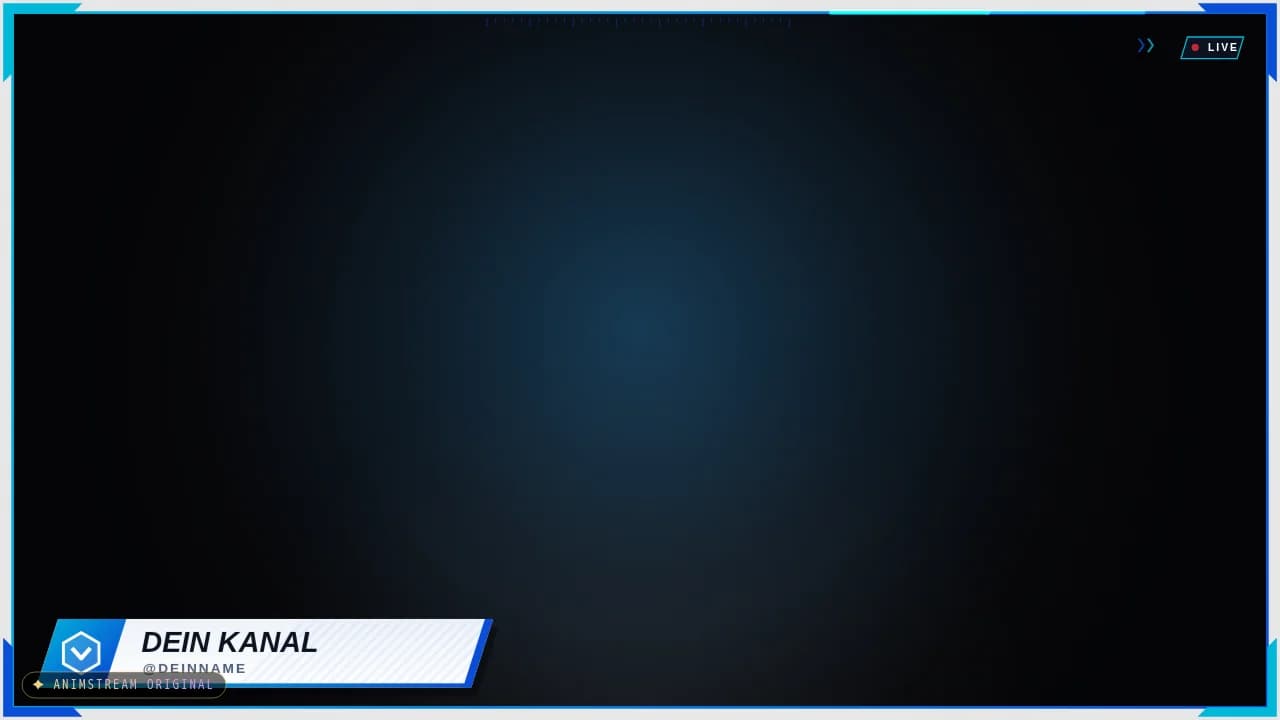 Stream-Rahmen – Esports Broadcast Weiß-Cyan