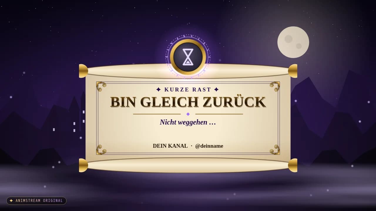 Bin gleich zurück-Szene – Fantasy Quest Königlich
