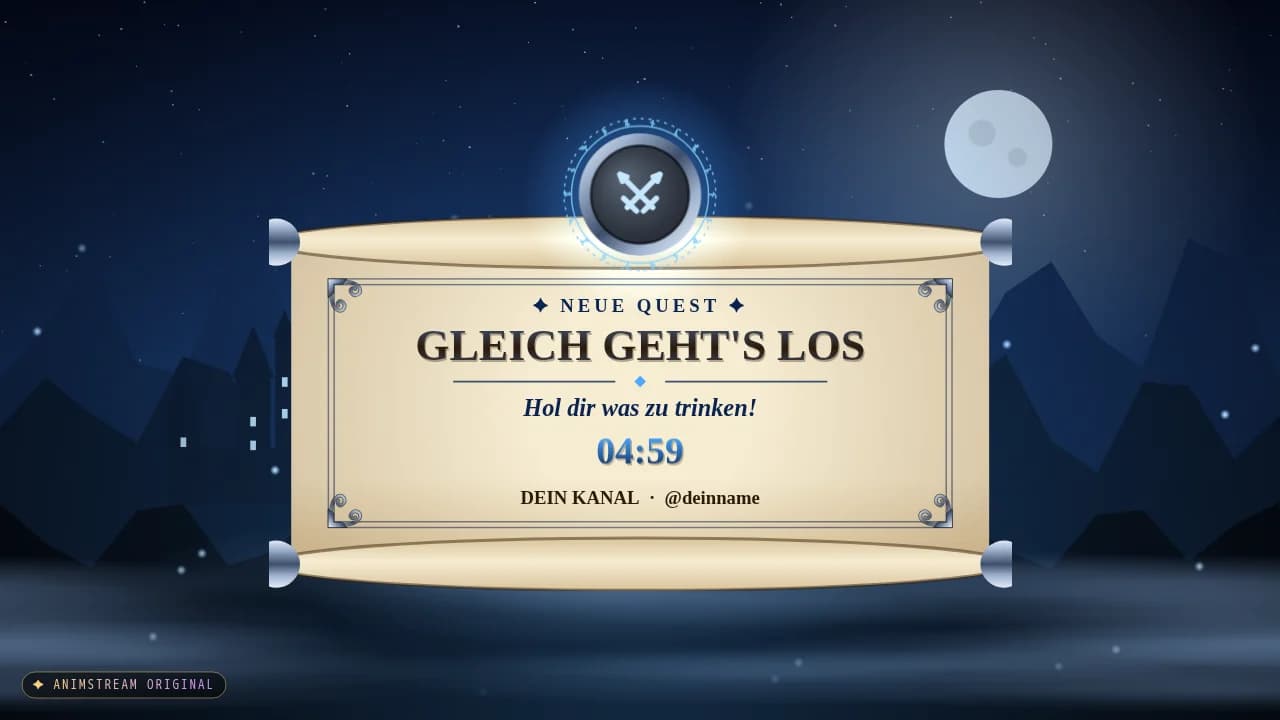 Starting Soon-Szene – Fantasy Quest Arkan