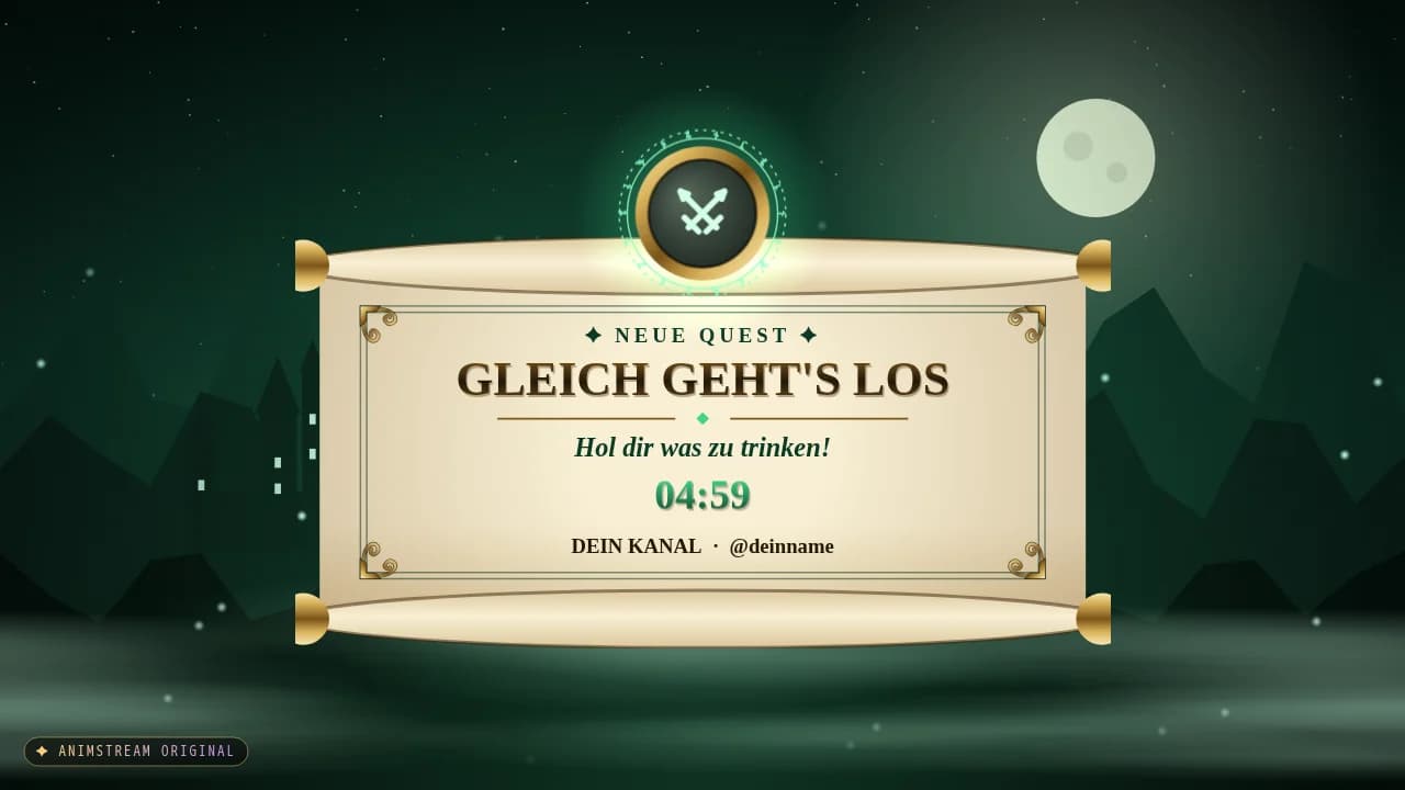 Starting Soon-Szene – Fantasy Quest Elfenwald