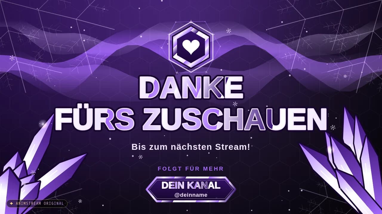 Stream-Ende-Szene – Frost Shatter Amethyst