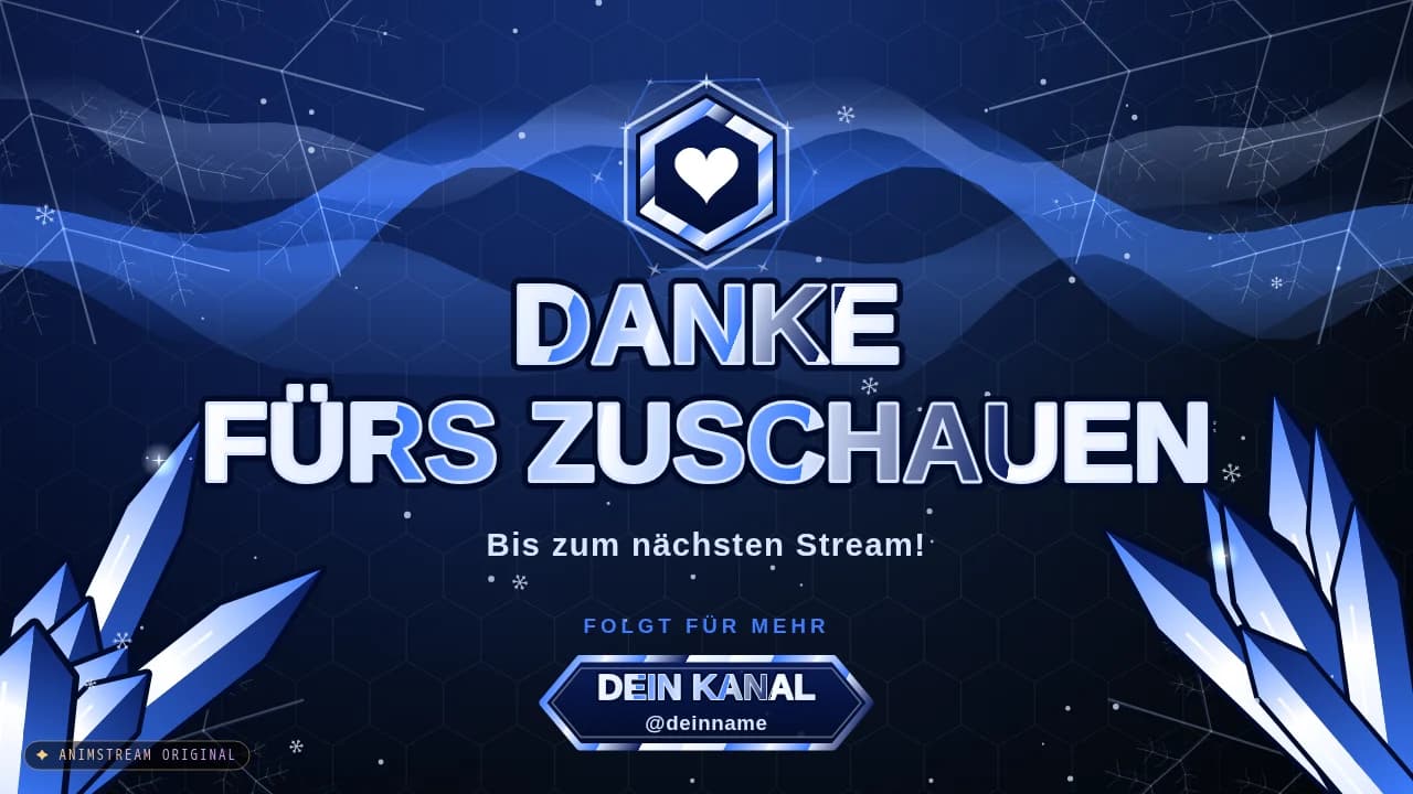 Stream-Ende-Szene – Frost Shatter Arktis