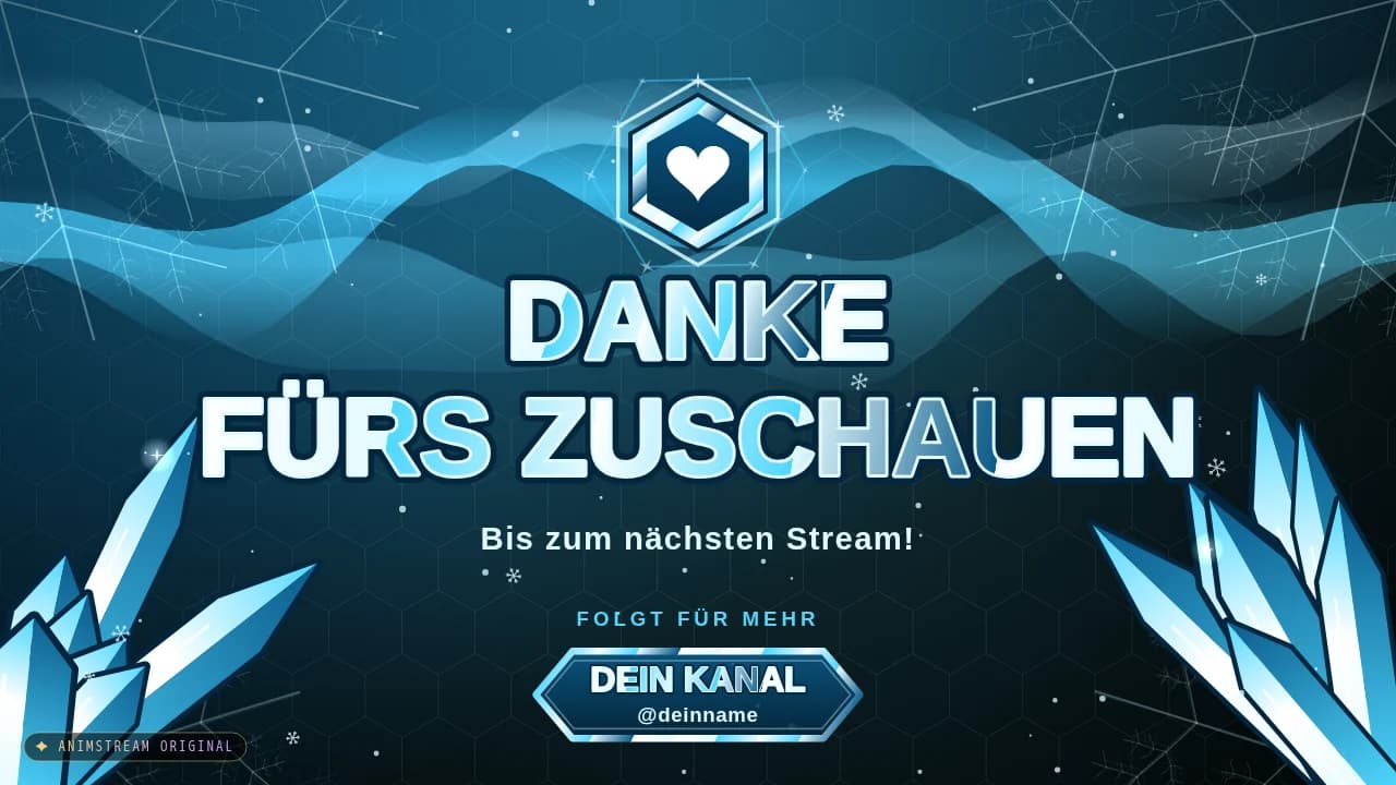 Stream-Ende-Szene – Frost Shatter Gletscher