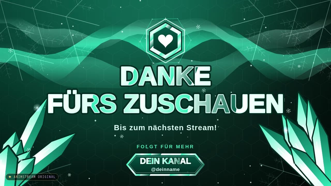 Stream-Ende-Szene – Frost Shatter Minze