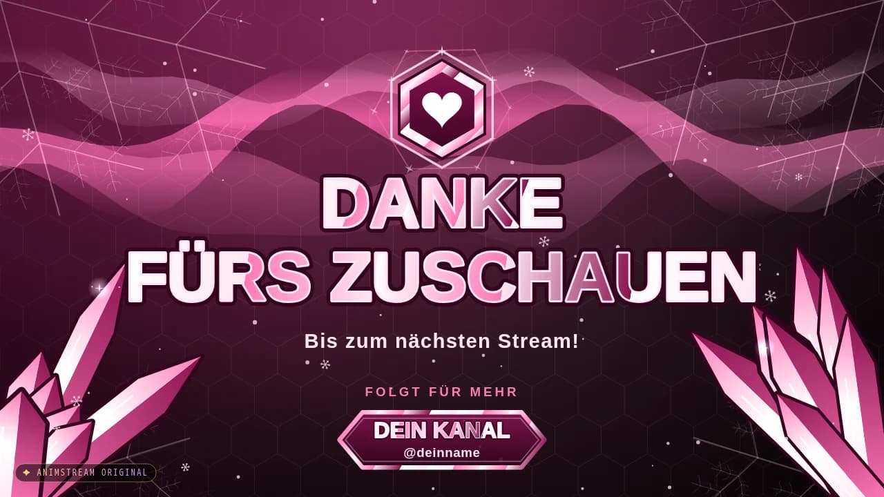 Stream-Ende-Szene – Frost Shatter Rosé-Eis