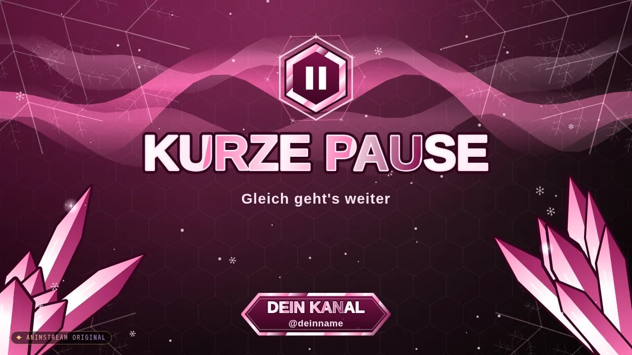 Pause-Szene – Frost Shatter Rosé-Eis