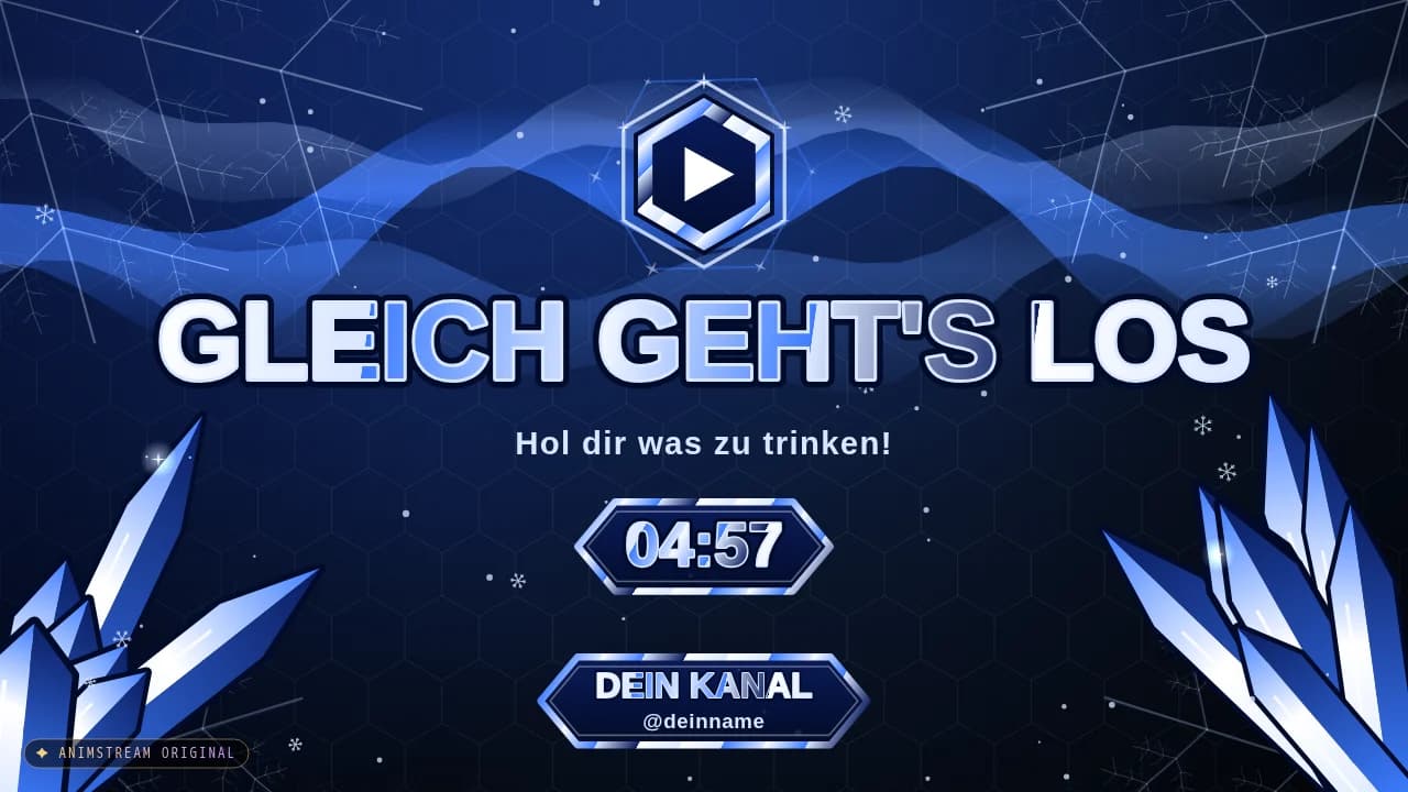 Starting Soon-Szene – Frost Shatter Arktis