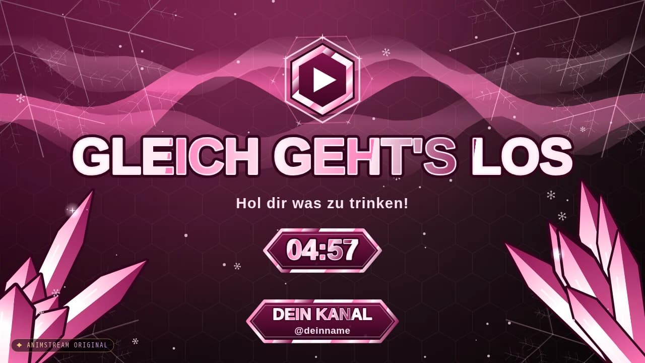 Starting Soon-Szene – Frost Shatter Rosé-Eis